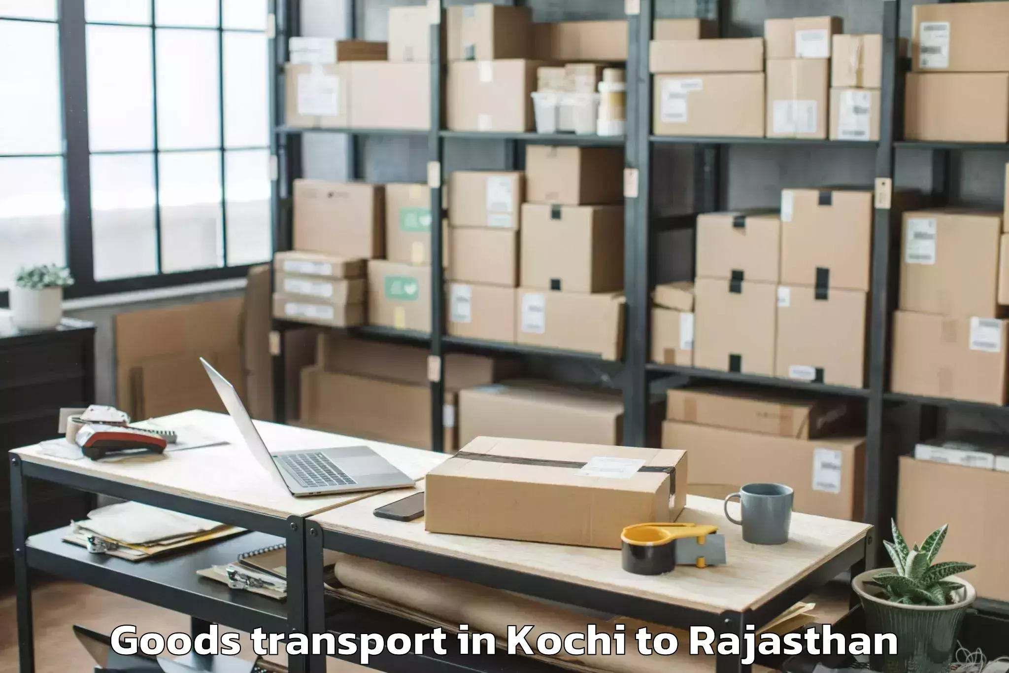 Kochi to Kishangarh Bas Goods Transport Booking